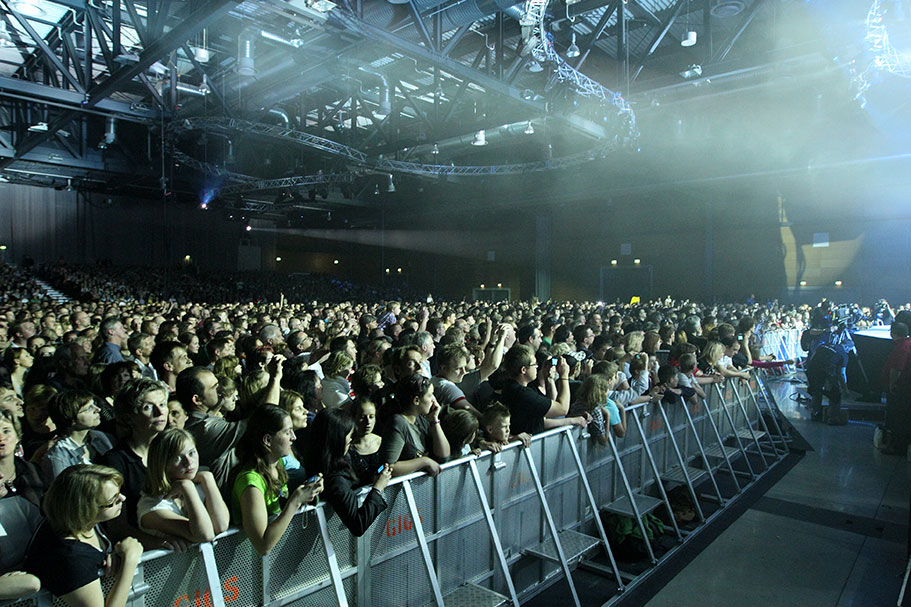 Audience at a concert at Messe Freiburg